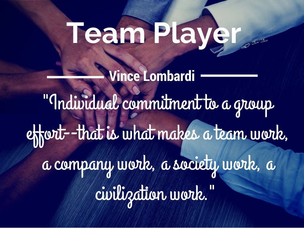 Team Player Individual Commitment To congratulations-team-work