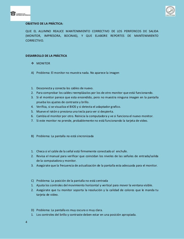 11 realizar mantenimiento correctivo de los perifericos de