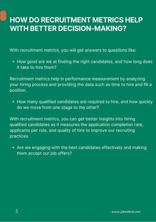 11 Recruitment metrics for hiring managers | PDF