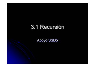 3.1 Recursión

  Apoyo SSD5
 