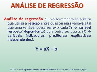 Leitura de Referência
Capítulo 5
Regressão
(p. 156-168)
 