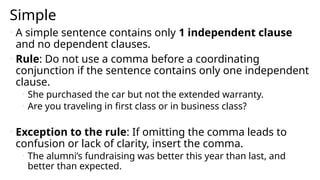 Comprehensive Review of Sentence Mechanics and Structure | PPTX
