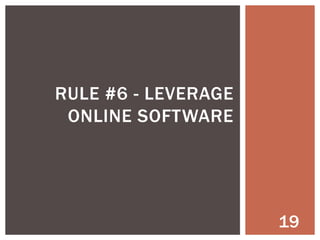 TECHNOLOGY WILL ONLY
HELP A “BAD” PROBLEM
GET BAD FASTER

19

 