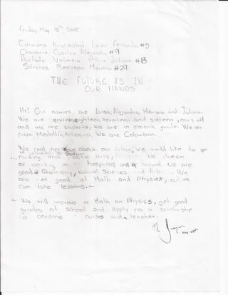 THE FUTURE IS IN YOUR HANDS 11S3'S DRAFTS