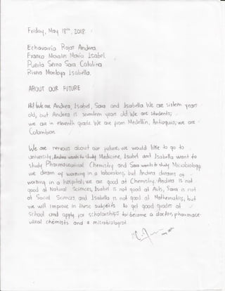 THE FUTURE IS IN YOUR HANDS 11S3'S DRAFTS