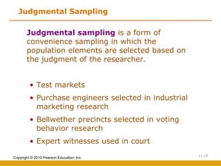 Judgment Sampling Method Sampling Design & Procedure. for educationa purposes | PDF