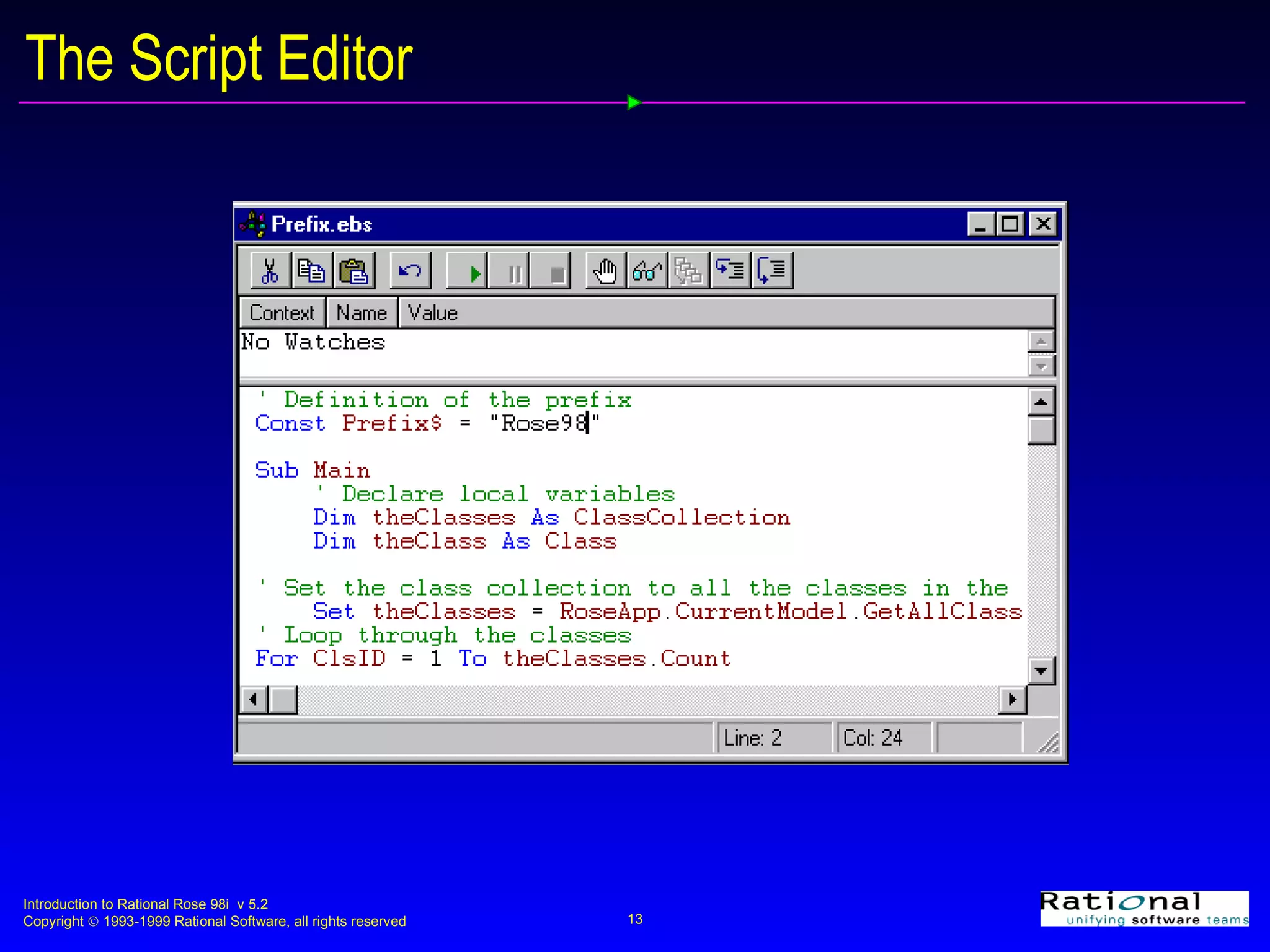 The Script Editor 