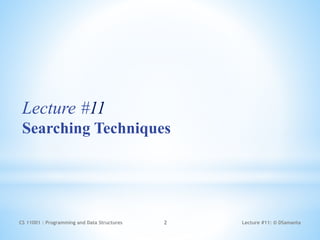 Introduction of Searching in data structure & its types. | PPTX