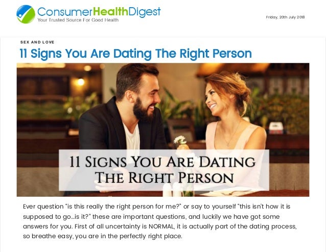 how to know if you are dating the right persondescribe the different stages of dating