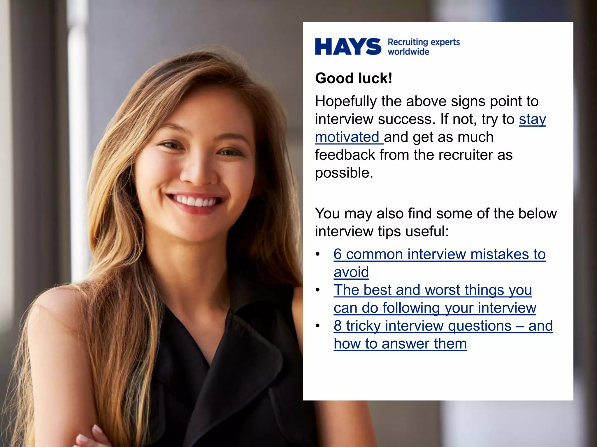 11 signs your interview went well | PPT