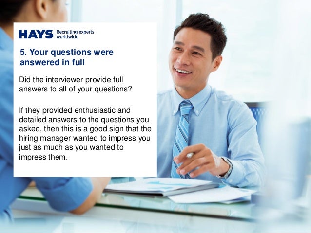 signs of a good interview