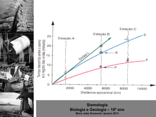 Sismologia
Biologia e Geologia – 10º ano
   Maria João Drumond / janeiro 2013
 