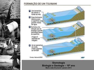 Sismologia
Biologia e Geologia – 10º ano
   Maria João Drumond / janeiro 2013
 