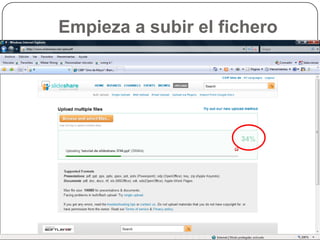 Empieza a subir el fichero