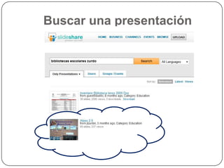 Buscar una presentación