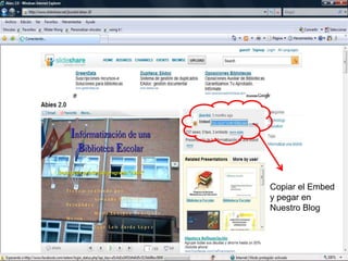 Copiar el Embedy pegar en Nuestro Blog