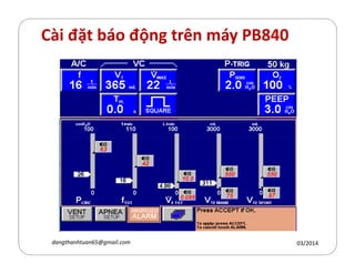 Cài đặt báo động trên máy PB840
03/2014dangthanhtuan65@gmail.com
 