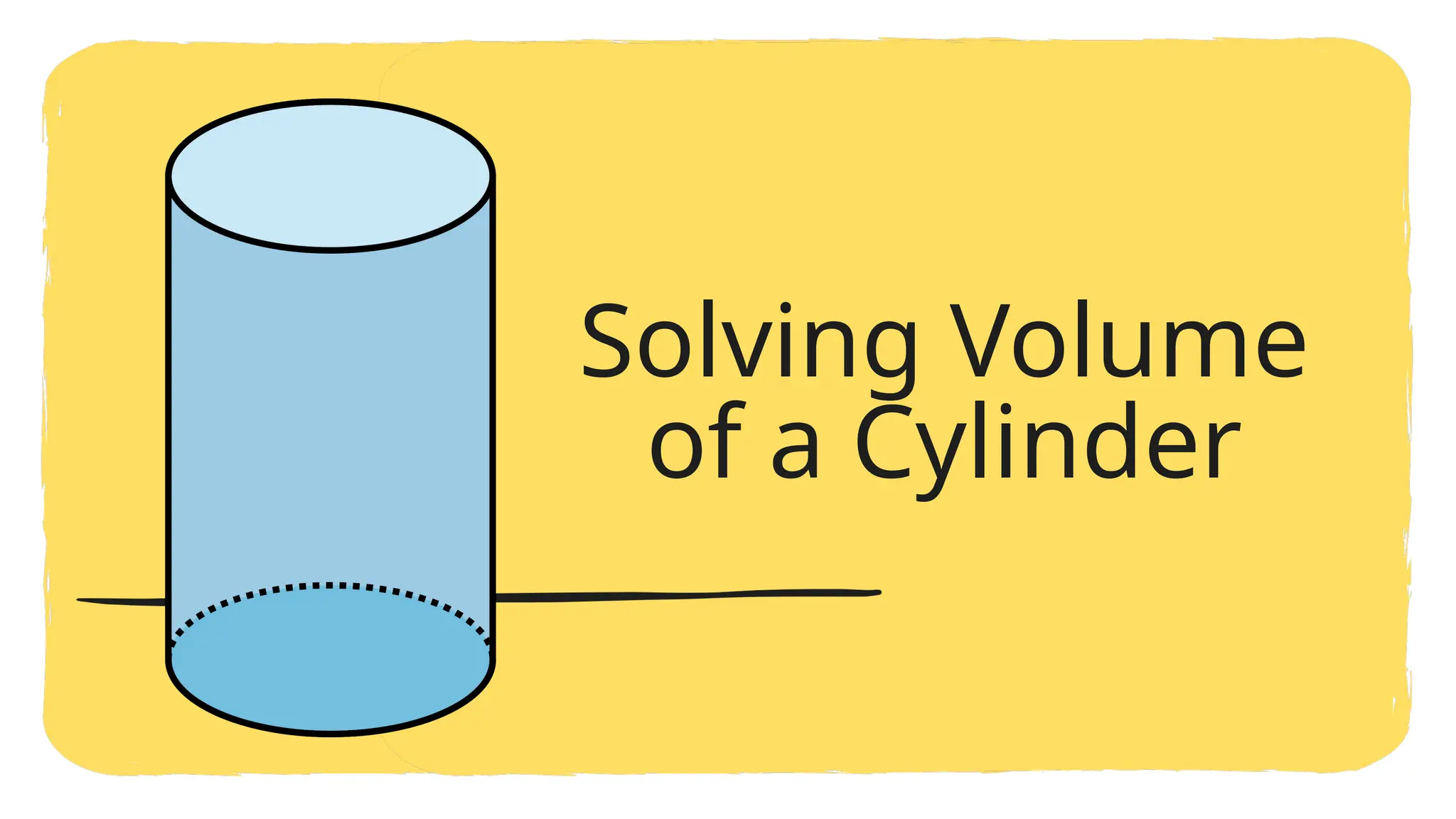 Solving Volume
of a Cylinder
 