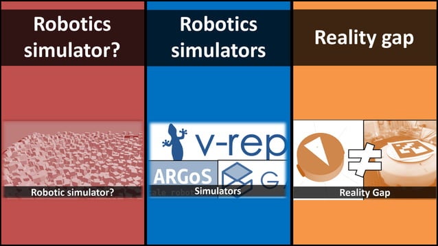 Simulations and the reality gap in swarm robotics | PPT