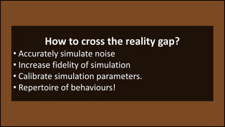 Simulations and the reality gap in swarm robotics | PDF