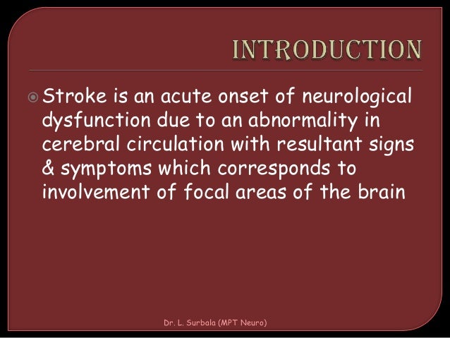 Stroke Pt Assessment And Management