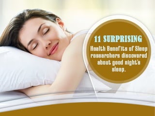 11 Surprising Health Benefits of Sleep