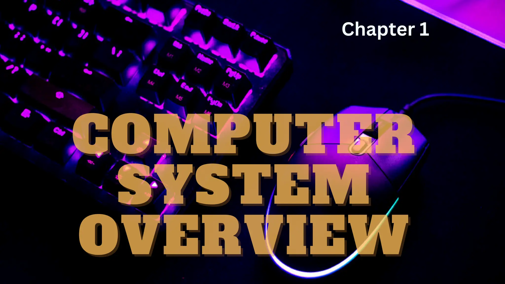 COMPUTER
COMPUTER
SYSTEM
SYSTEM
OVERVIEW
OVERVIEW
Chapter 1
 