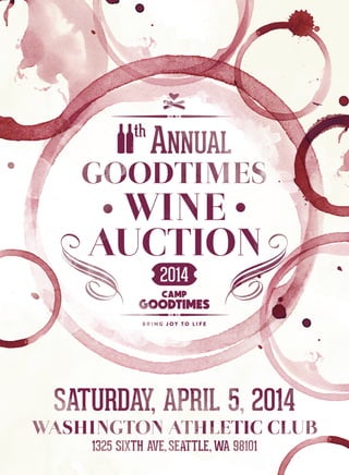 11th Annual Goodtimes Wine Auction Invitation
