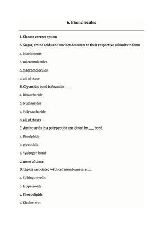 11th biomolecules question bank.pdf