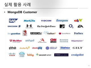 실제 활용 사례
• MongoDB Customer
24
 