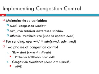 Transport layer in networking protocols and concept | PPTX
