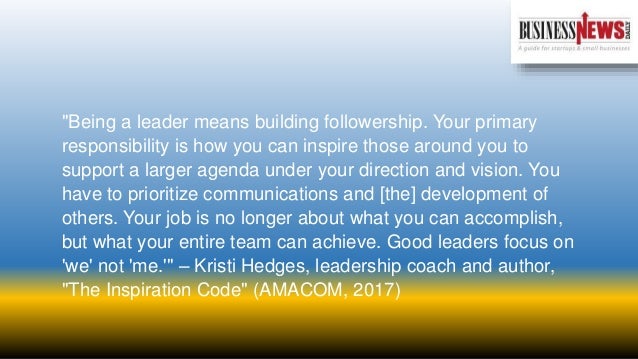 11 Ways To Define Leadership From The Sales Floor Weekly August 11th