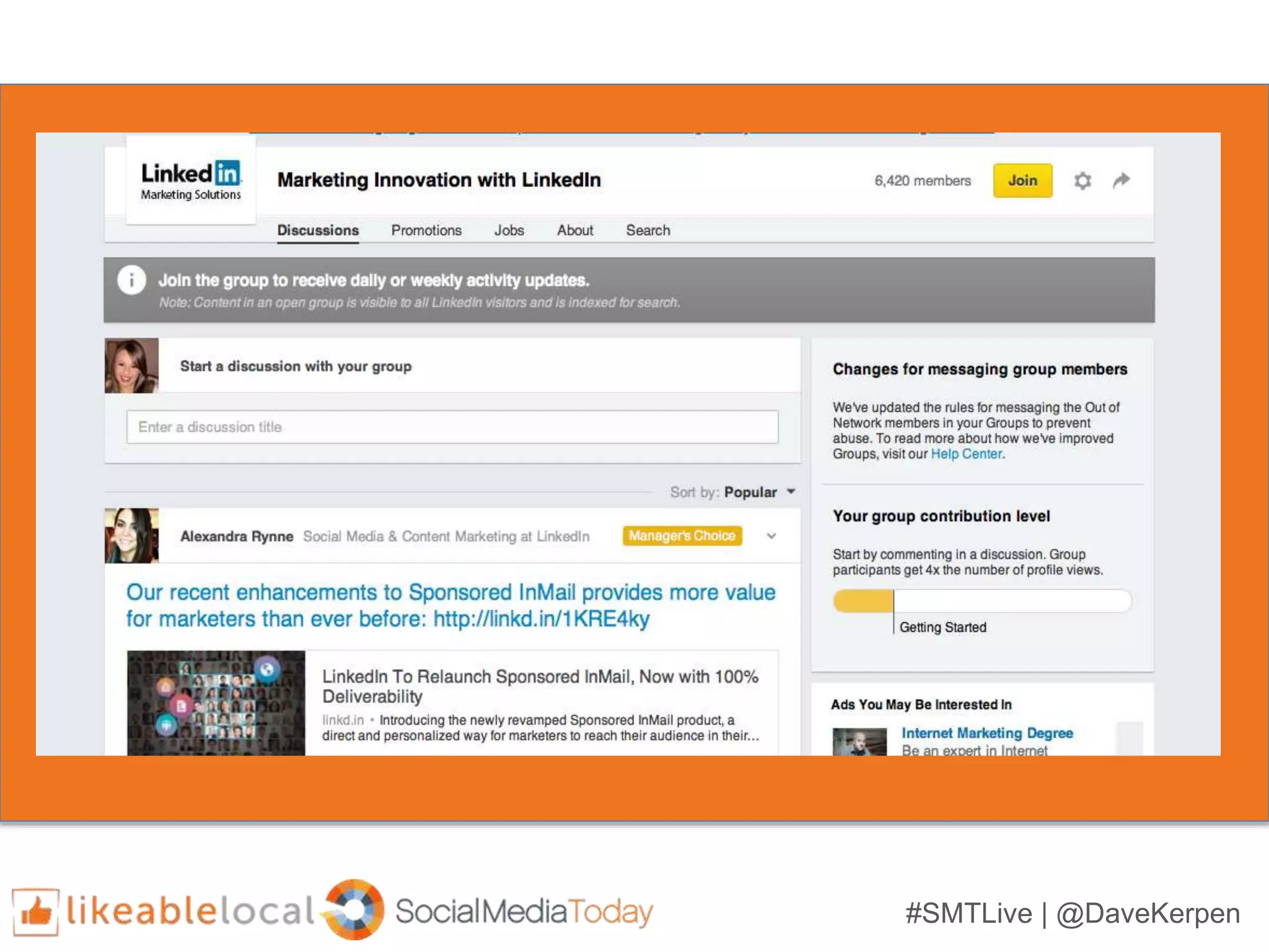 #SMTLive | @DaveKerpen
 