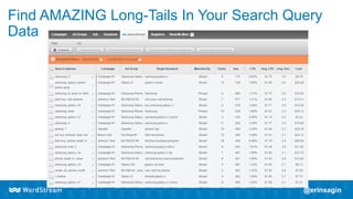 Find AMAZING Long-Tails In Your Search Query
Data
 