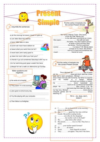 11° worksheets | PDF