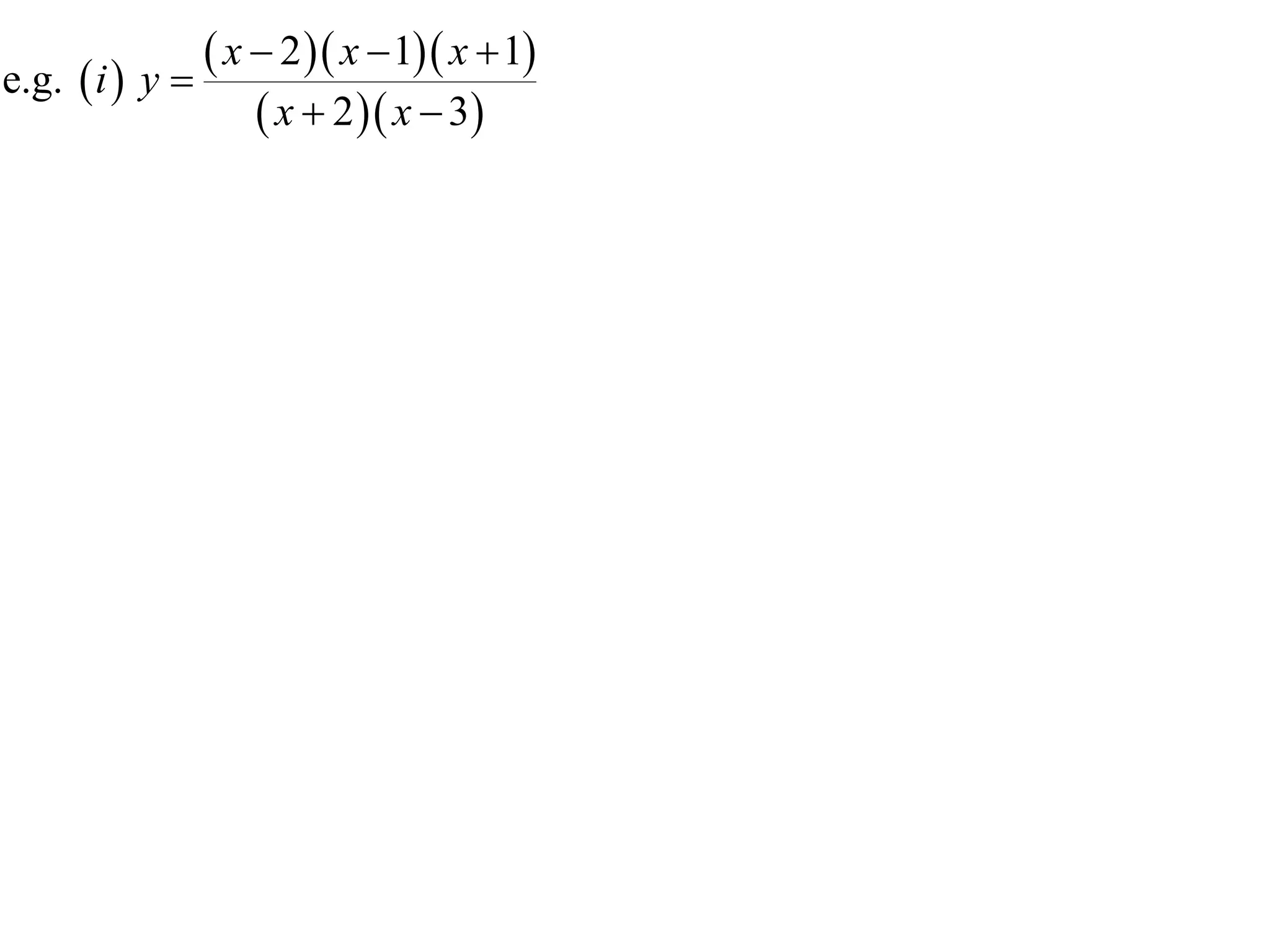 e.g.  i  y 
                x  2  x  1 x  1
                    x  2  x  3
 