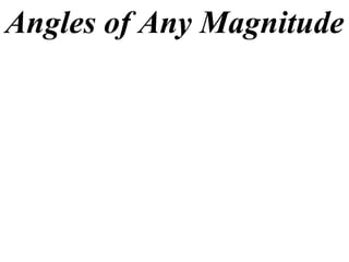 Angles of Any Magnitude
 