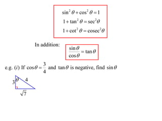 11 X1 T04 03 Pythagorean Trig Identities 10
