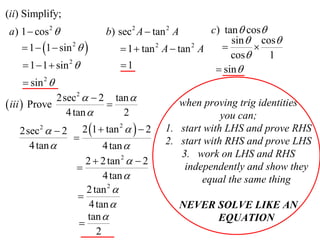11 X1 T04 03 Pythagorean Trig Identities 10