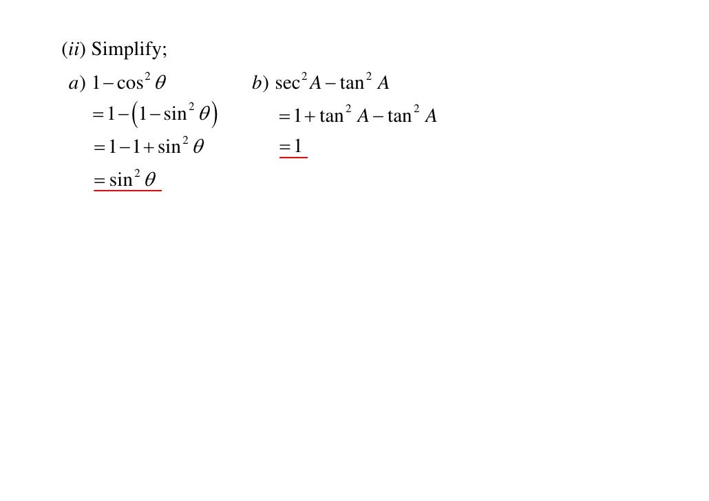11 X1 T04 03 Pythagorean Trig Identities 10