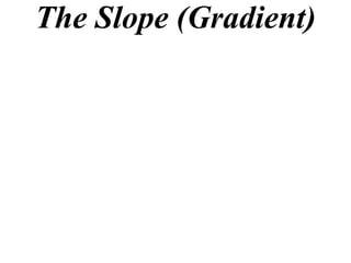 The Slope (Gradient)
 