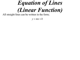 11 x1 t05 03 equation of lines (2013) | PPT