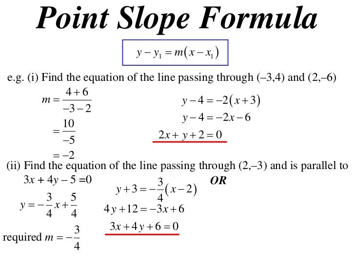 11x1 T05 04 Point Slope Formula 10
