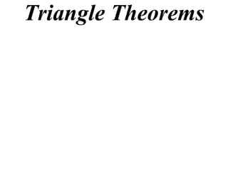 Triangle Theorems 