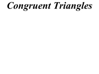 Congruent Triangles 