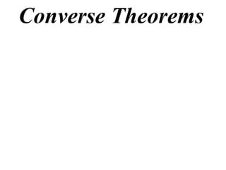 Converse Theorems
 