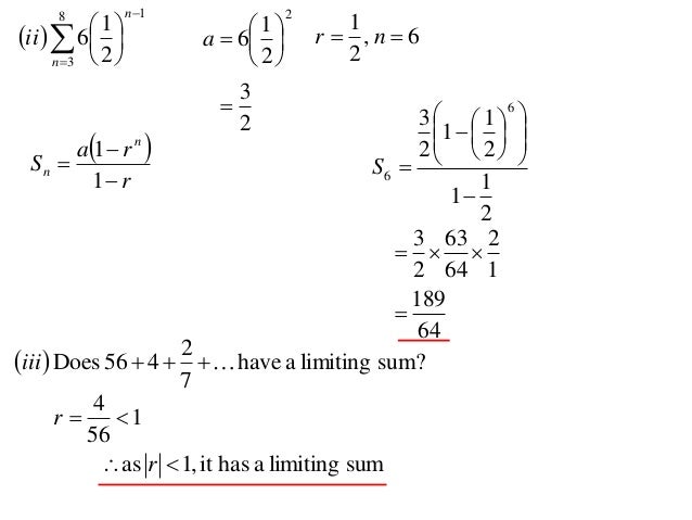 11 x1 t14 06 sum of a geometric series (2013)