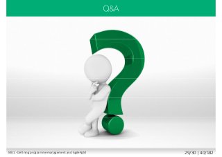 M01 - Defining programme management and AgilePgM 29/30 | 40/182
 