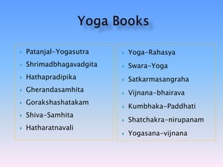 Svadhyaya		 Inner exploration 