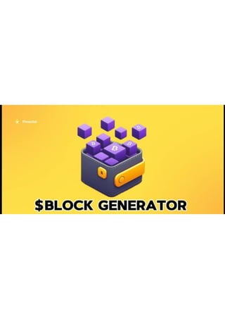 Free $BLOCK token Generator - insider insights